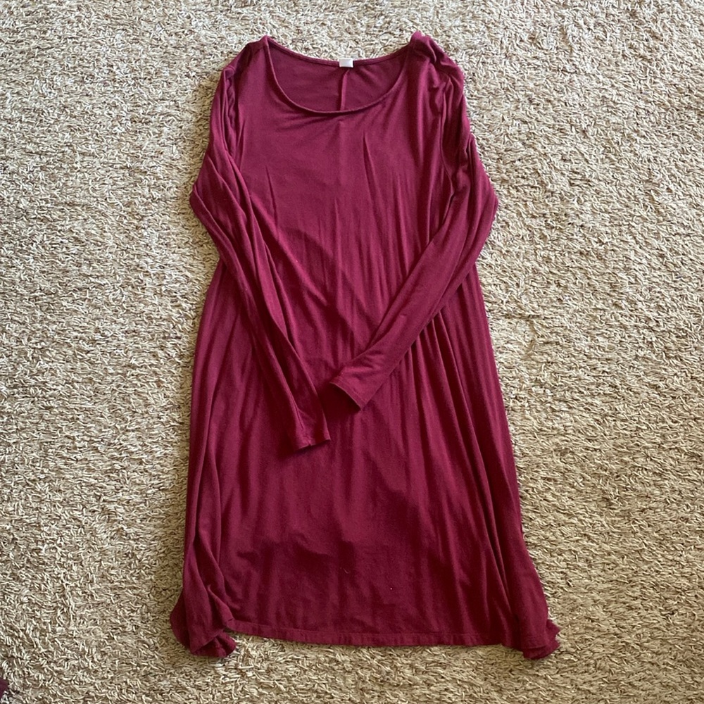 Maroon Flowy Old Navy Dress